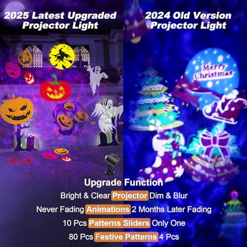 Halloween Projector Lights with 19 HD Replaceable Slides J400743