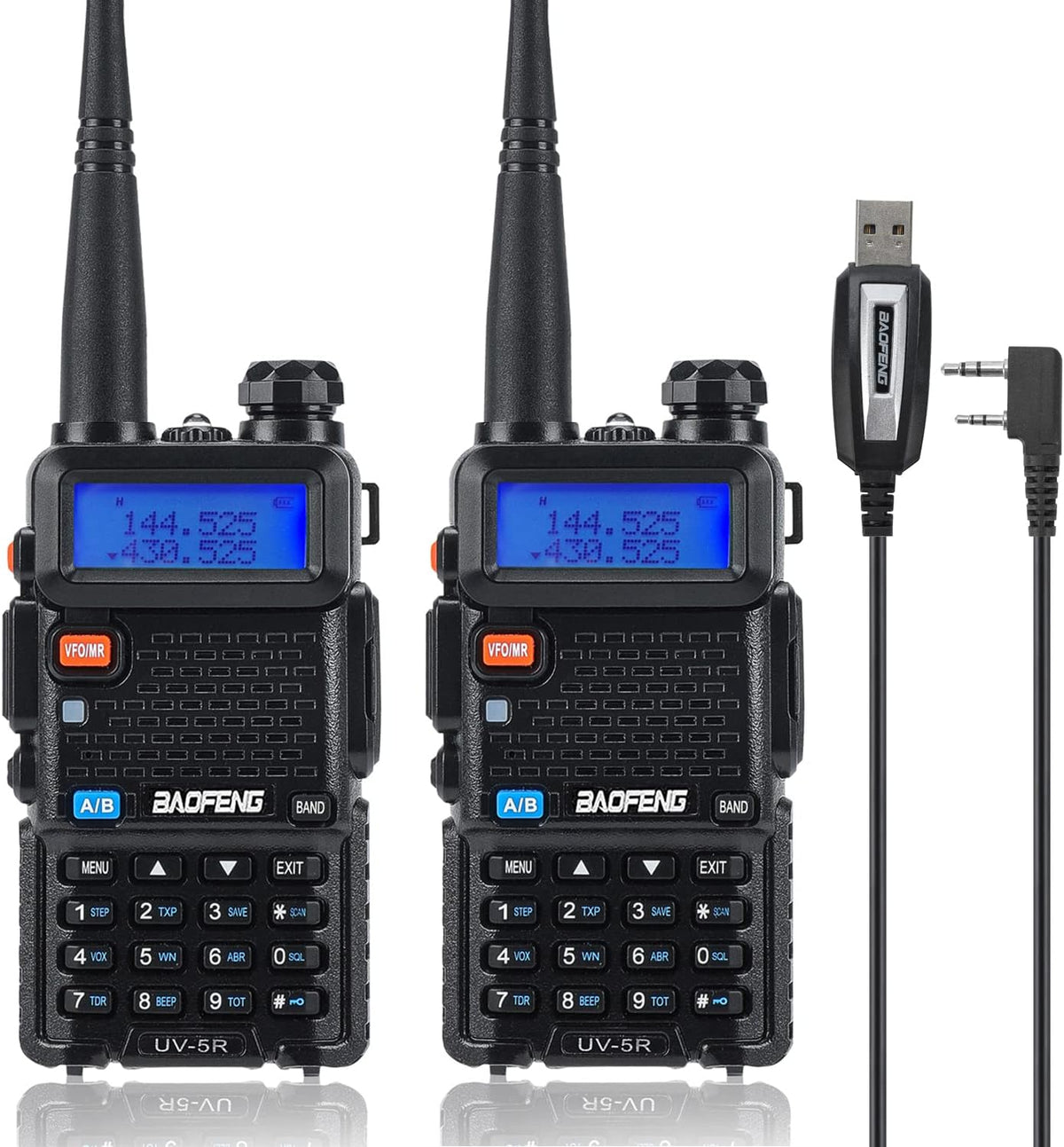 2 Pcs Dual Band Amateur Radio VHF/UHF Walkie Talkie J189063