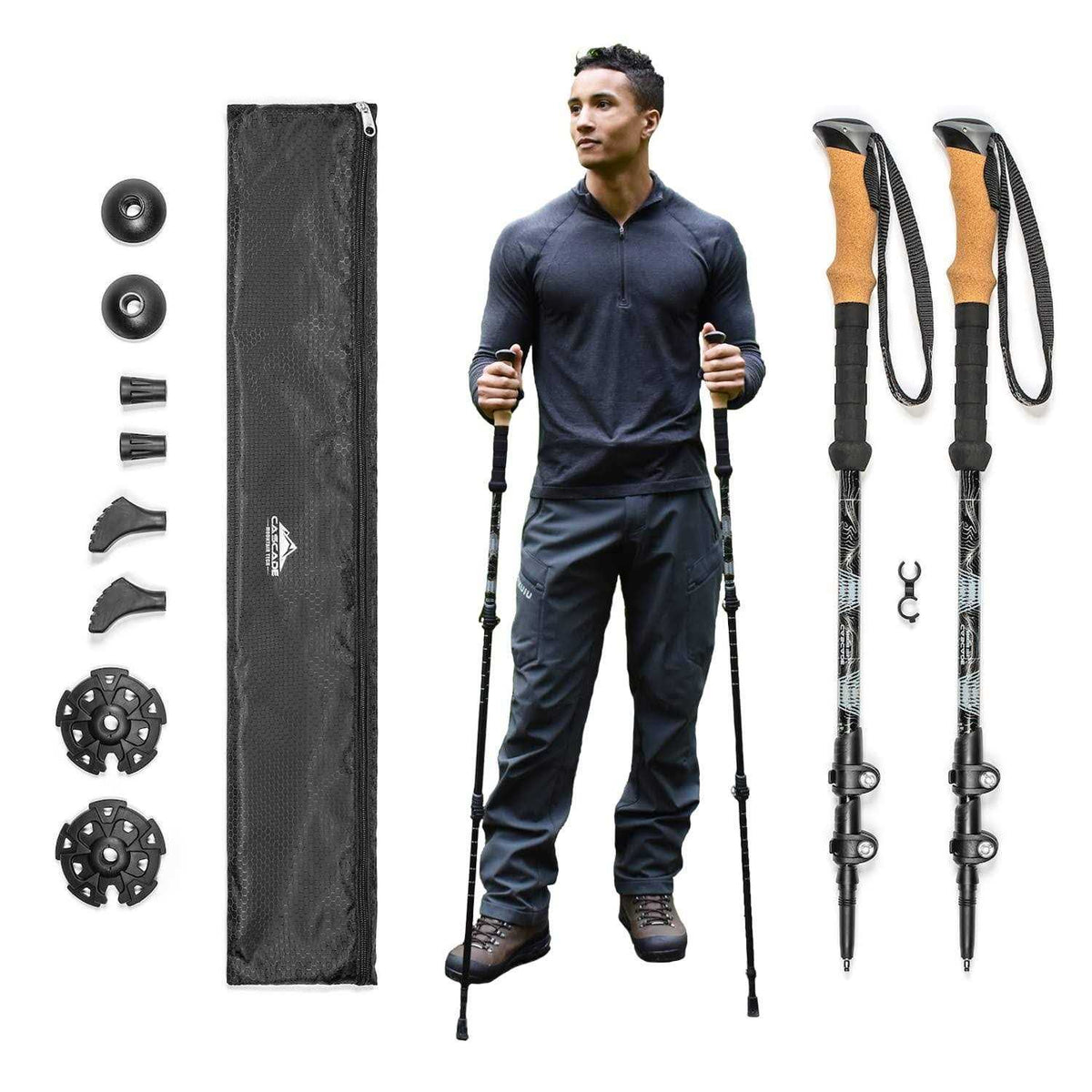 Aluminum Quick Lock Trekking Poles B711