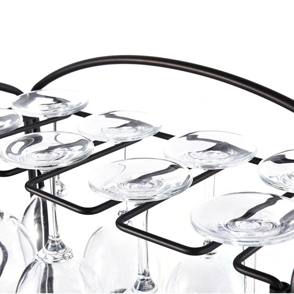 2-Tier 8 Bottles Stackable Wine Rack Y834