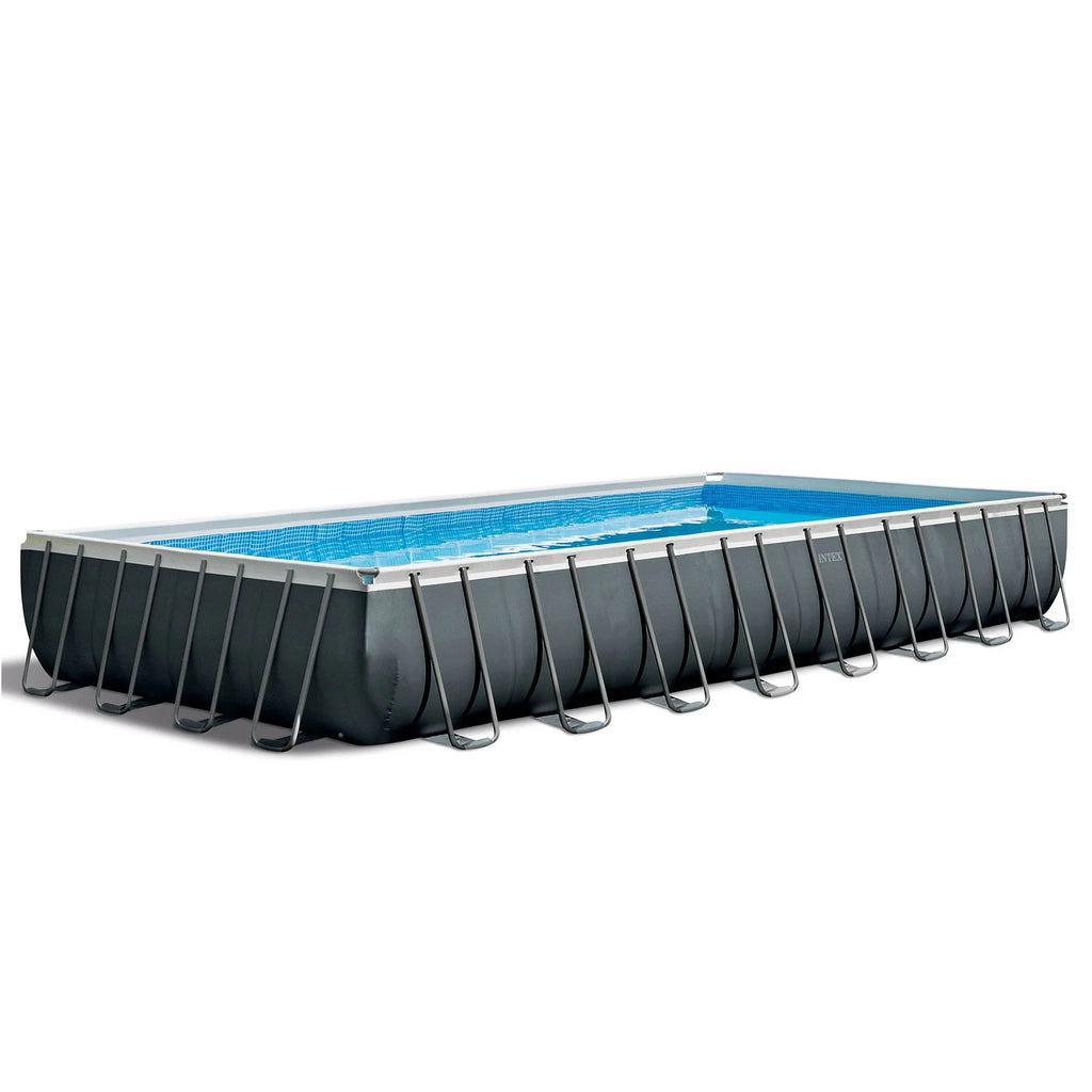 24' x 12' x 52 Rectangular Frame Swimming Pool with Pump L858