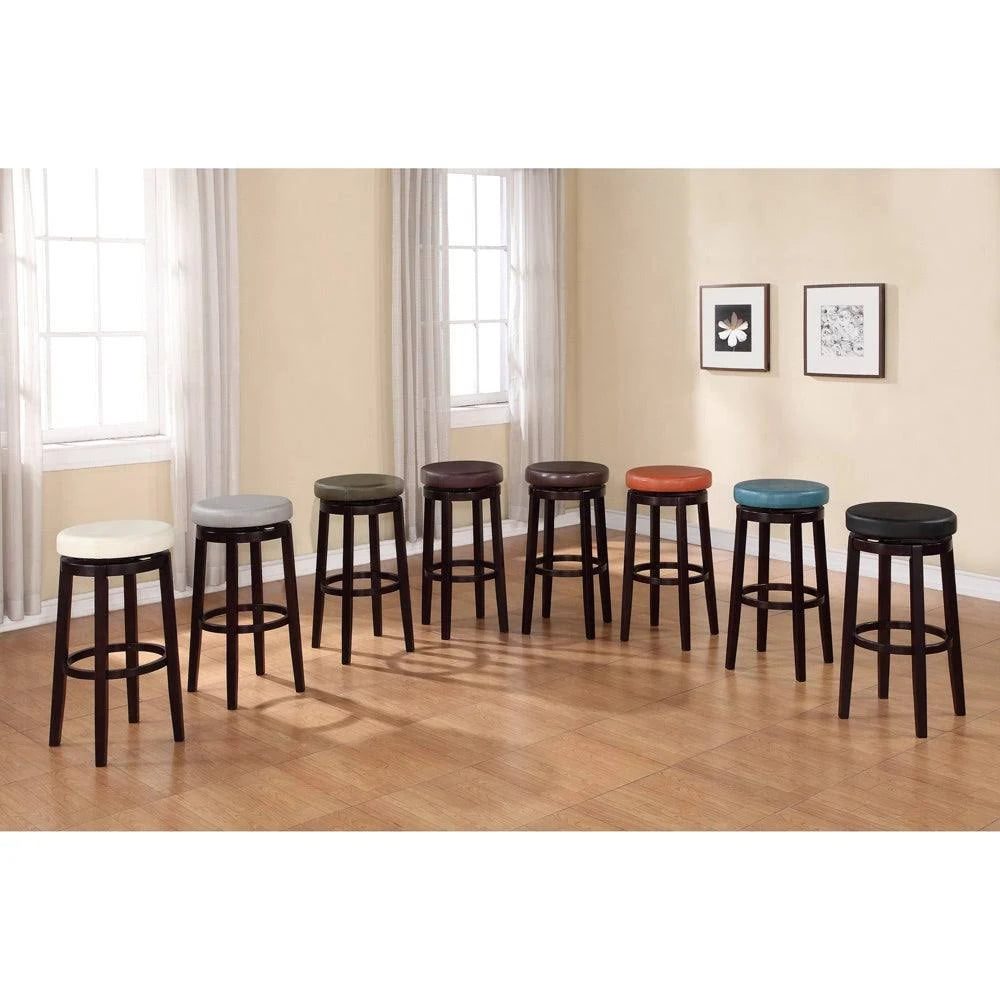 Green Swivel Backless Bar Stool O365225