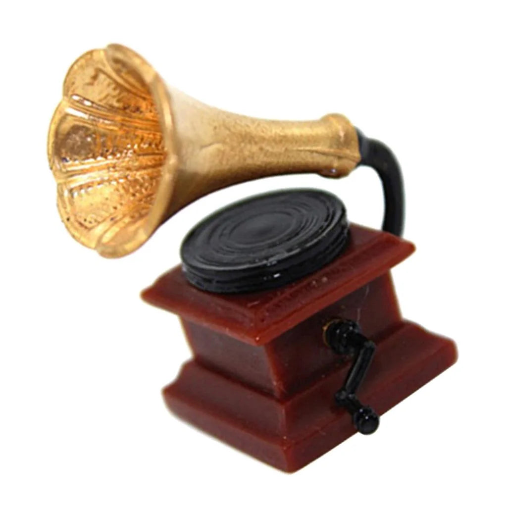 Mini Phonograph for 1:12 Dollhouse Furniture Accessory I767