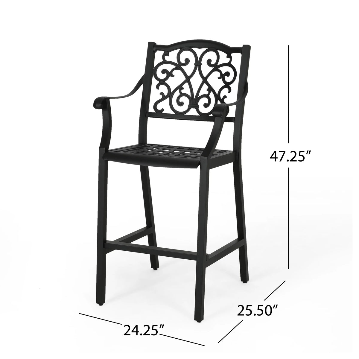 Set of 4 Aluminum Barstools C9385
