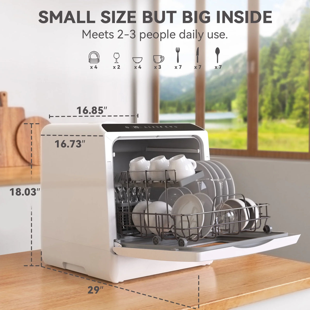 Portable Countertop Dishwasher with 5L Built-in Water Tank R74300