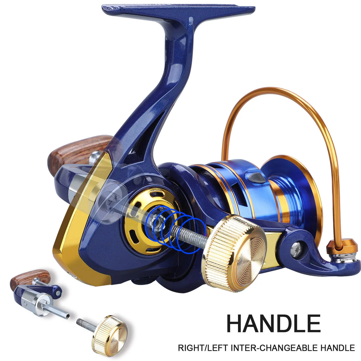 1000-4000 Spinning Reel 5.2:1 Fishing Reel W836489