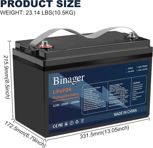 12V 100Ah Lithium Iron Phosphate Battery A29053