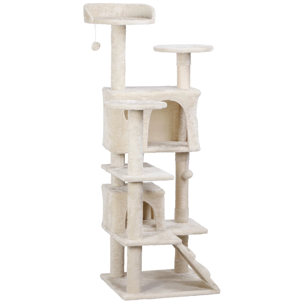 53" Cat Tree Tower with Scratching Board O304