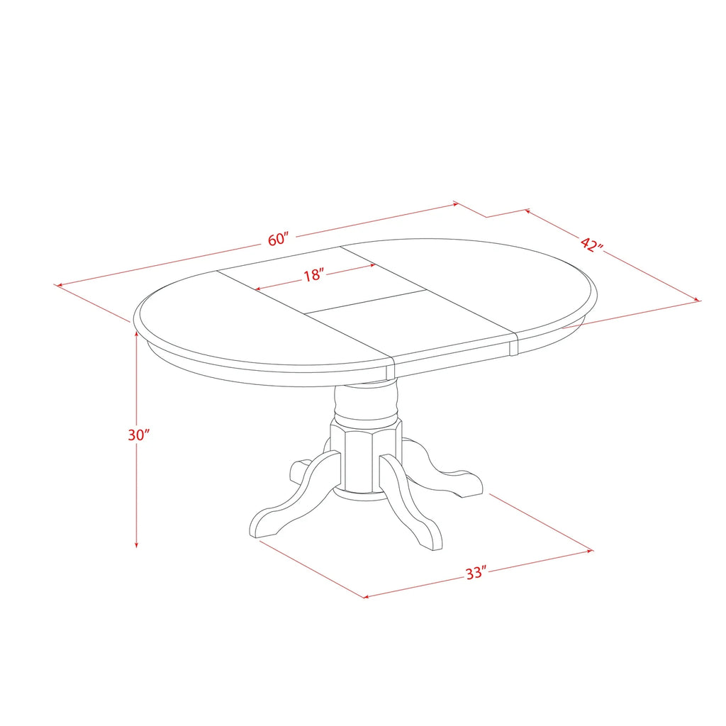 Oval Dining Table with Butterfly Leaf K764
