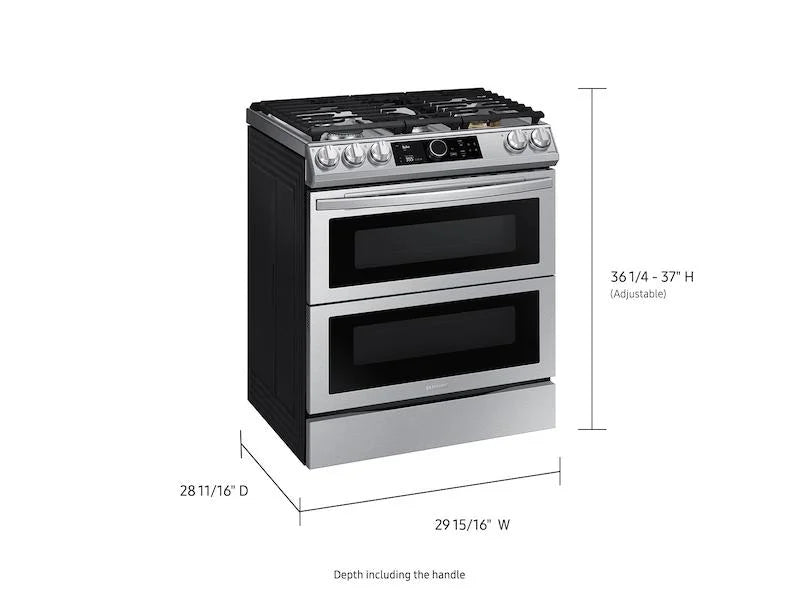 30" Wide 6.3 Cu. Ft. Slide-In Dual Fuel Range - Stainless Steel A841381