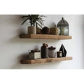 Reclaimed Barn Wood Floating Accent Wall Shelf Set of 2 X63798