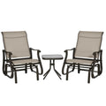 3 Pc Outdoor Swing Chairs with Table Set T13710
