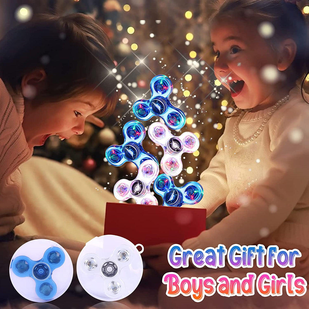 LED Light Up Fidget Spinners 2 Pack S770772
