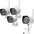 1080p Full HD Wifi Outdoor Security Cameras with Night Vision, IP 66 Weatherproof, 4 Pack K257
