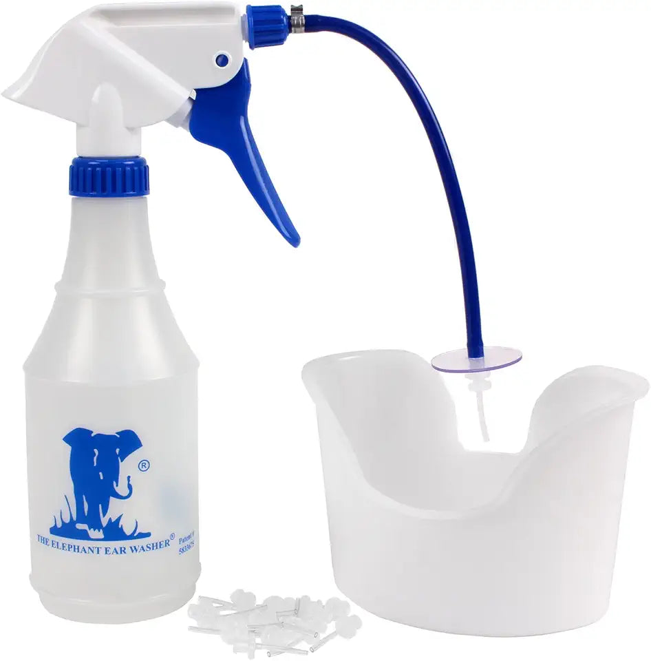 Elephant Ear Washer Bottle System with Basin and 20 Disposable Tips R3740