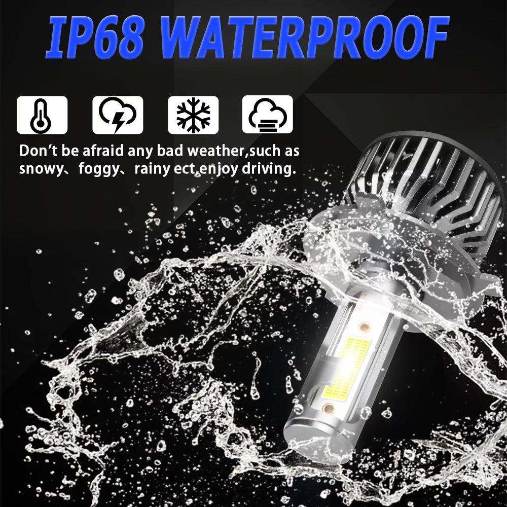 H4/9003 LED Headlight Bulbs 10000 Lumen 60W 6500K Cool White Pack of 2 A9352