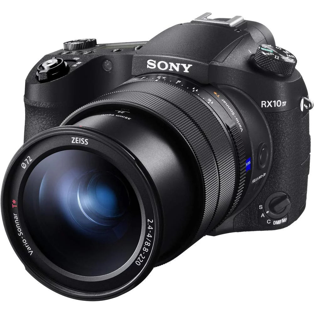 Sony Cyber-shot DSC-RX10 IV Camera With Soft Bag, Tripod, 2x Extra Batteries, LED Light, 2x 64GB Memory Card, Card Reader D337442
