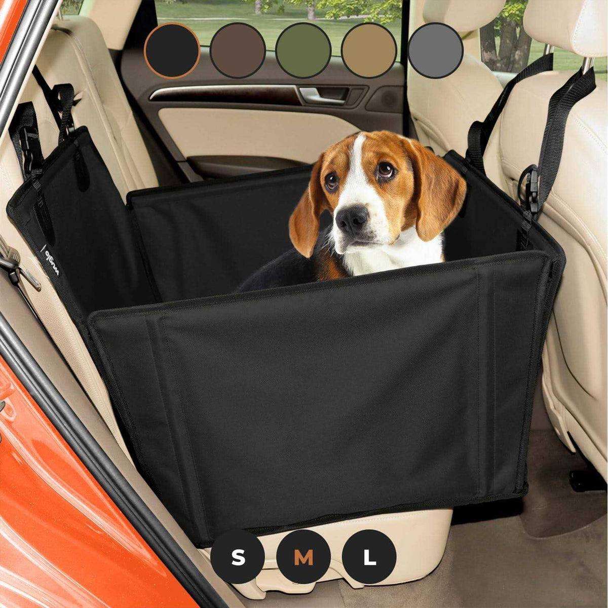 Extra Stable Dog Car Seat with 4 Fastening Straps T2093