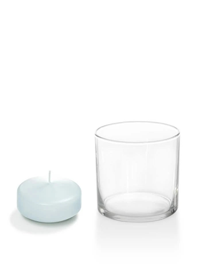 Set of 36 Ice Blue Floating Candles B14203