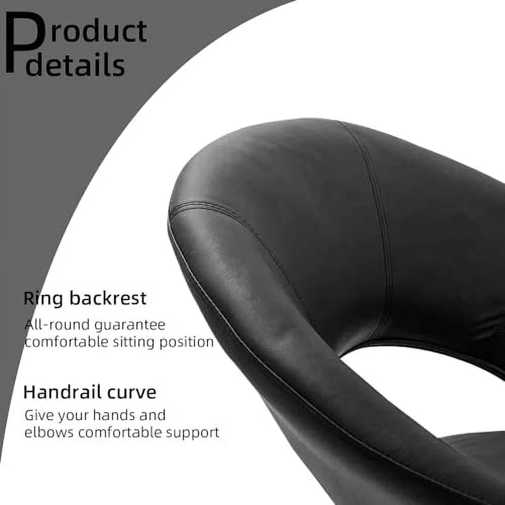 PU Leather Accent Chairs Set of 2 with Chrome Steel Legs O40405