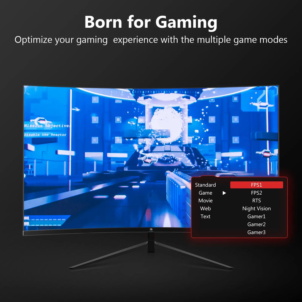 27-Inch LED Curved Gaming Monitor 200Hz 144Hz 1ms Full HD 1920x1080 P821396