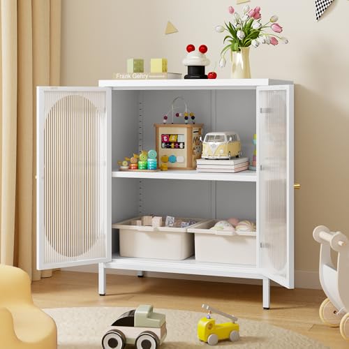 2 Door Metal Storage Cabinet with 1 Adjustable Shelf R5454
