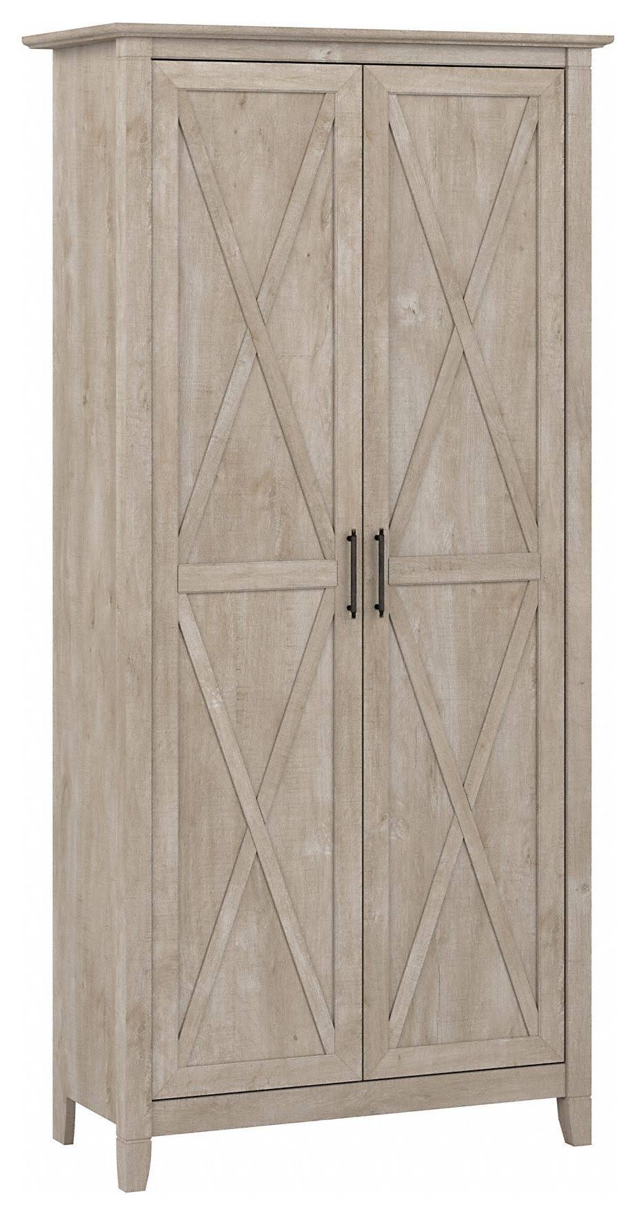 Washed Gray Kitchen Pantry Cabinet W774938