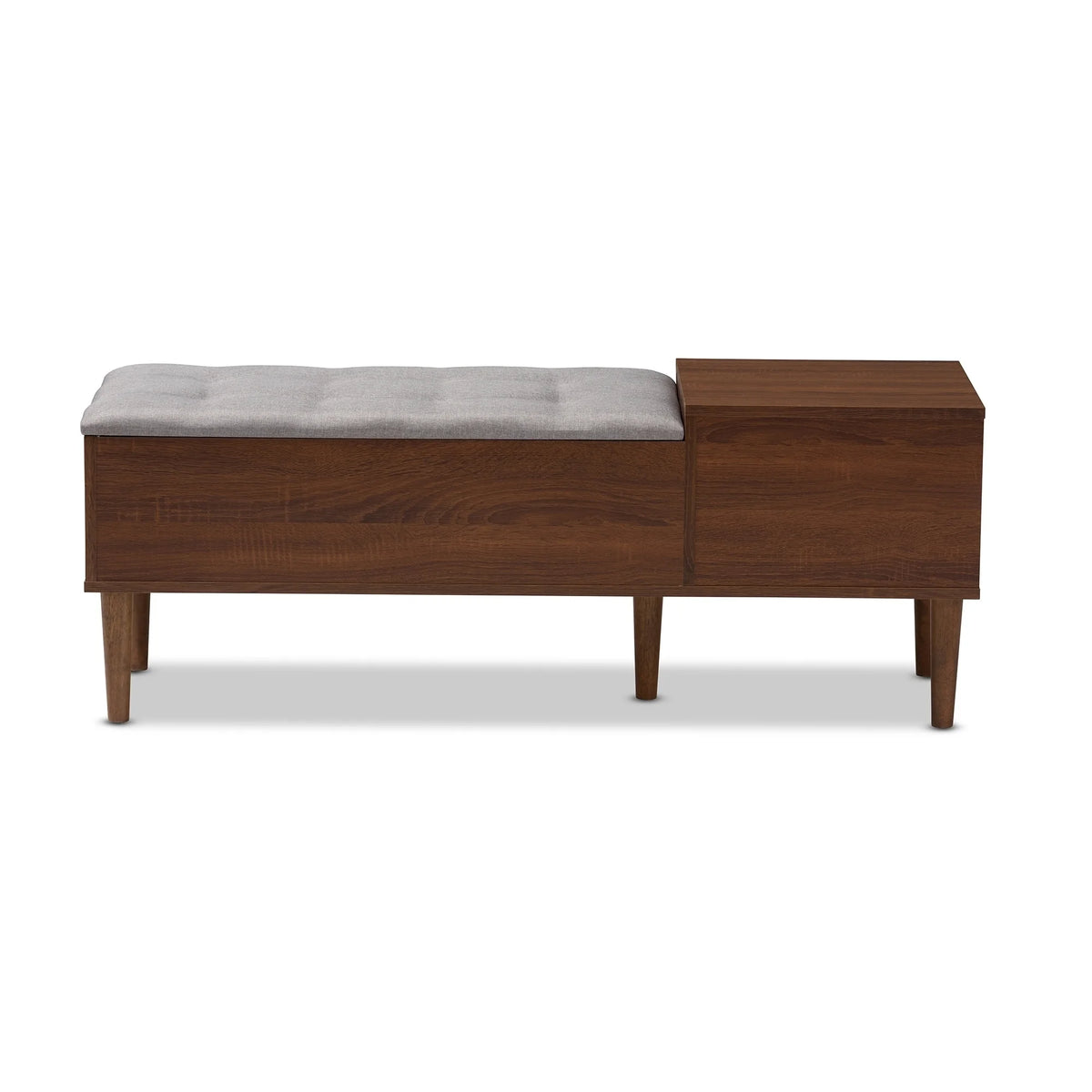 Grey Fabric Shoe Storage Bench M5628