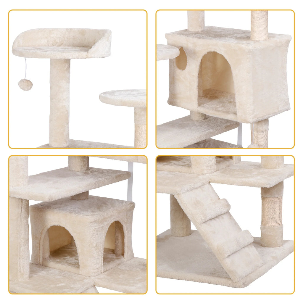 53" Cat Tree Tower with Scratching Board O304