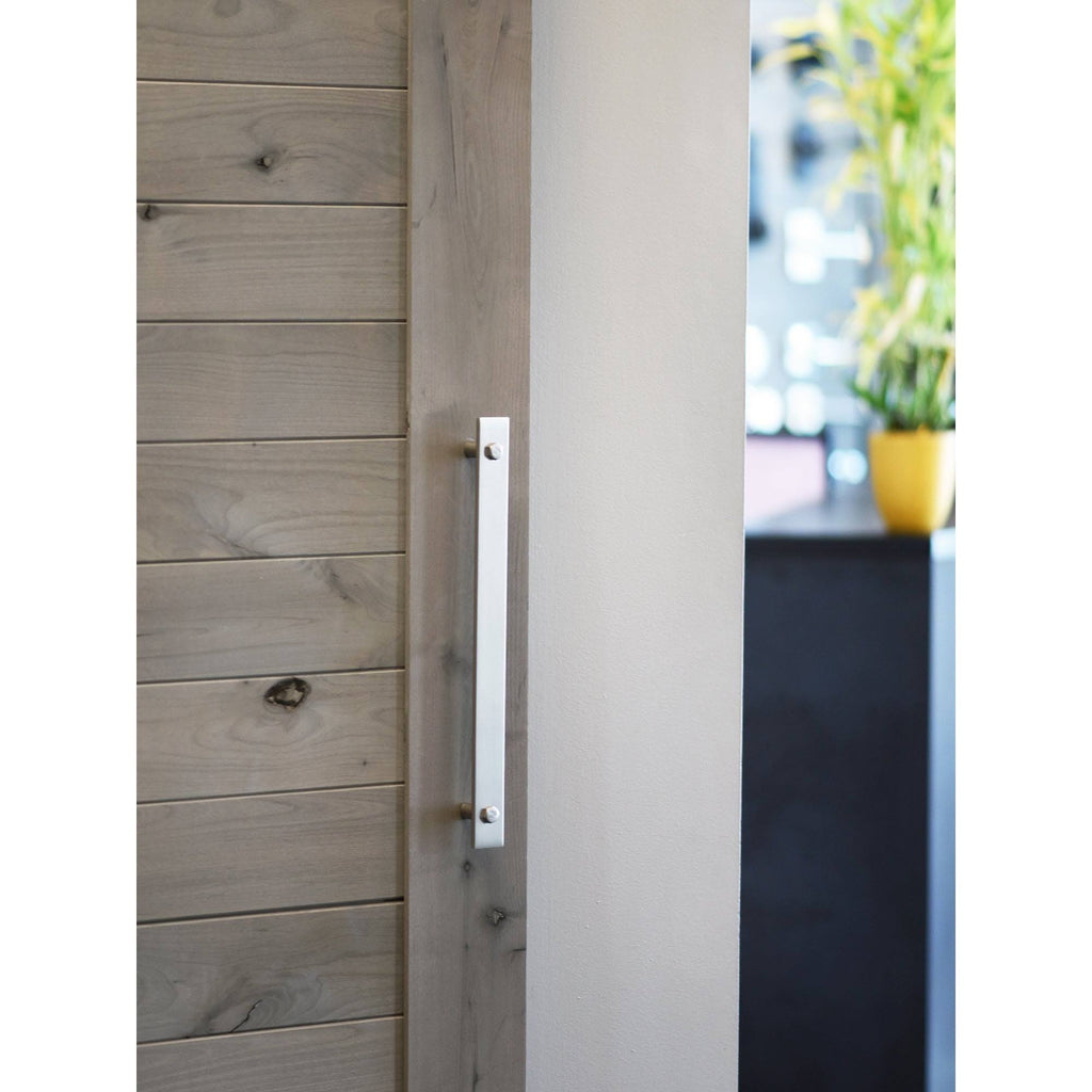 Satin Nickel Barn Door Hardware Kit Track System K257