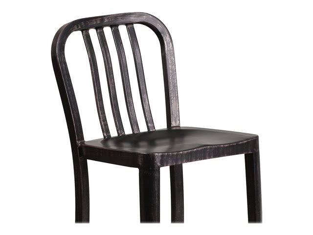 Black-Antique Gold Metal Counter Height Stool N1082