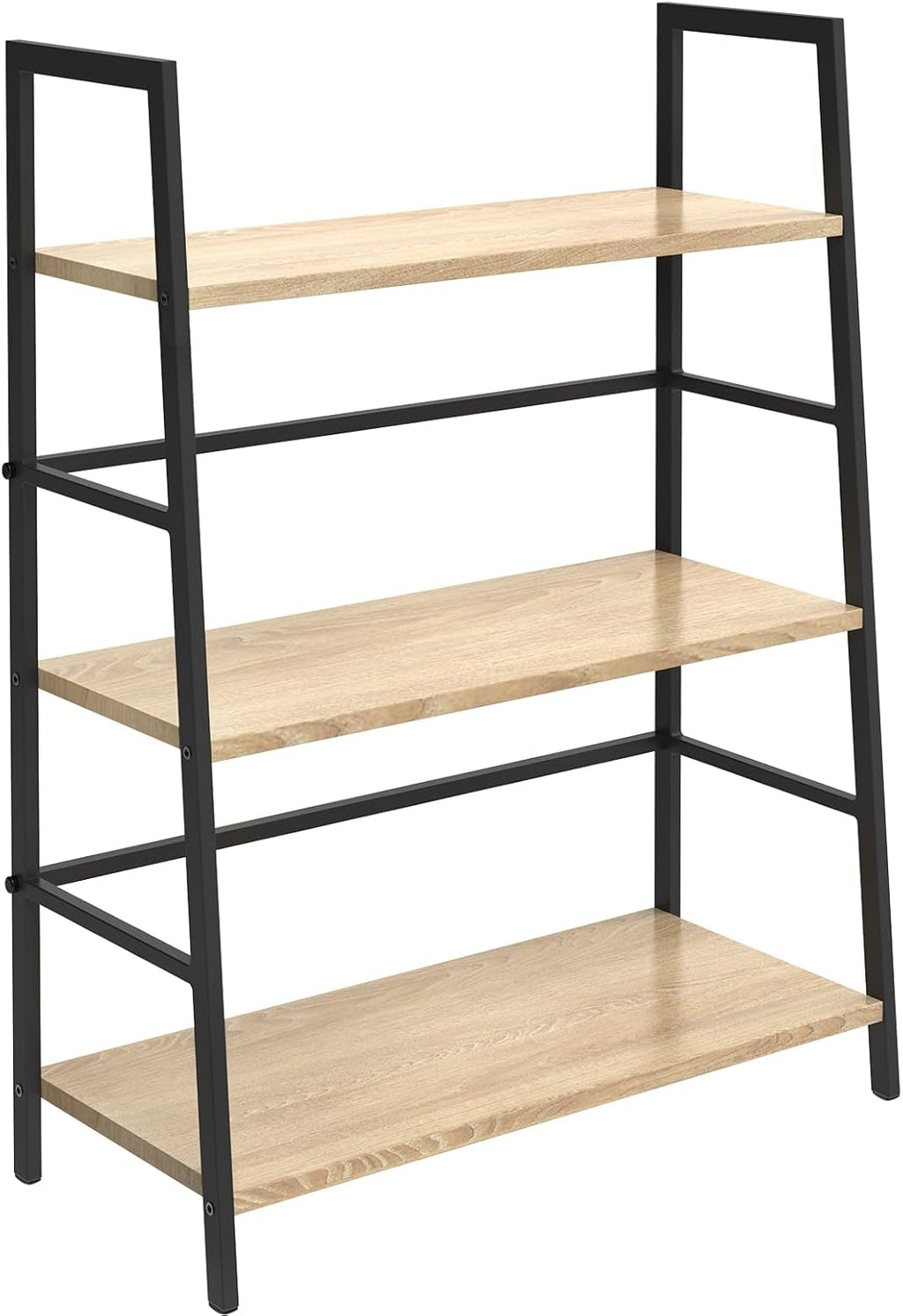 3-Tier Wood Bookshelf with Metal Frame T1645