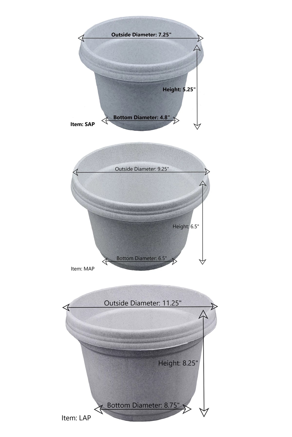 Case of 5 12 inch Terra Cotta Plastic Flower Pot with Saucers D562994