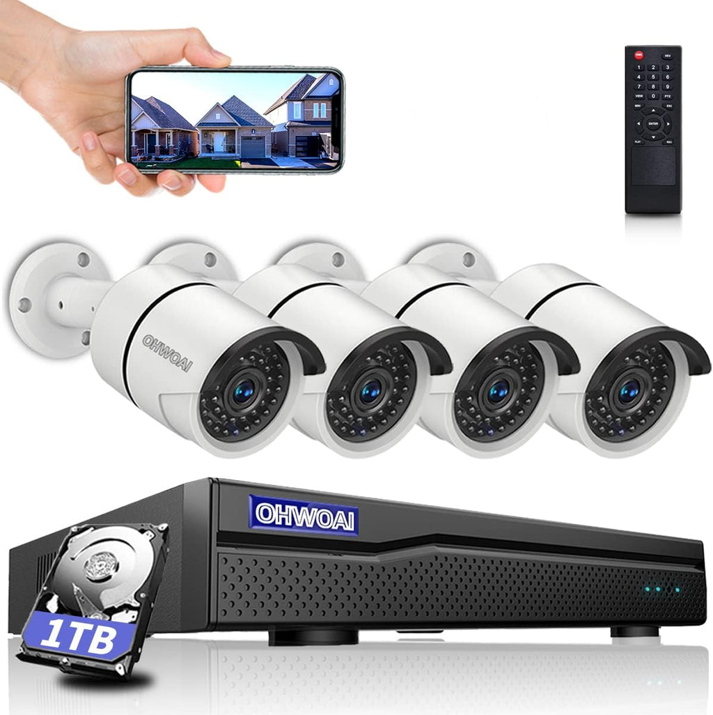 4K PoE Security Camera System 8CH NVR 2TB HDD D795