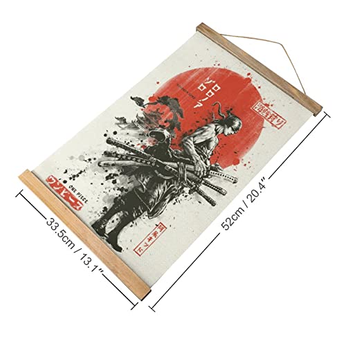 Anime Poster Wall Hanging Scroll Wooden Frame Canvas Wall Art 13x20in P2919