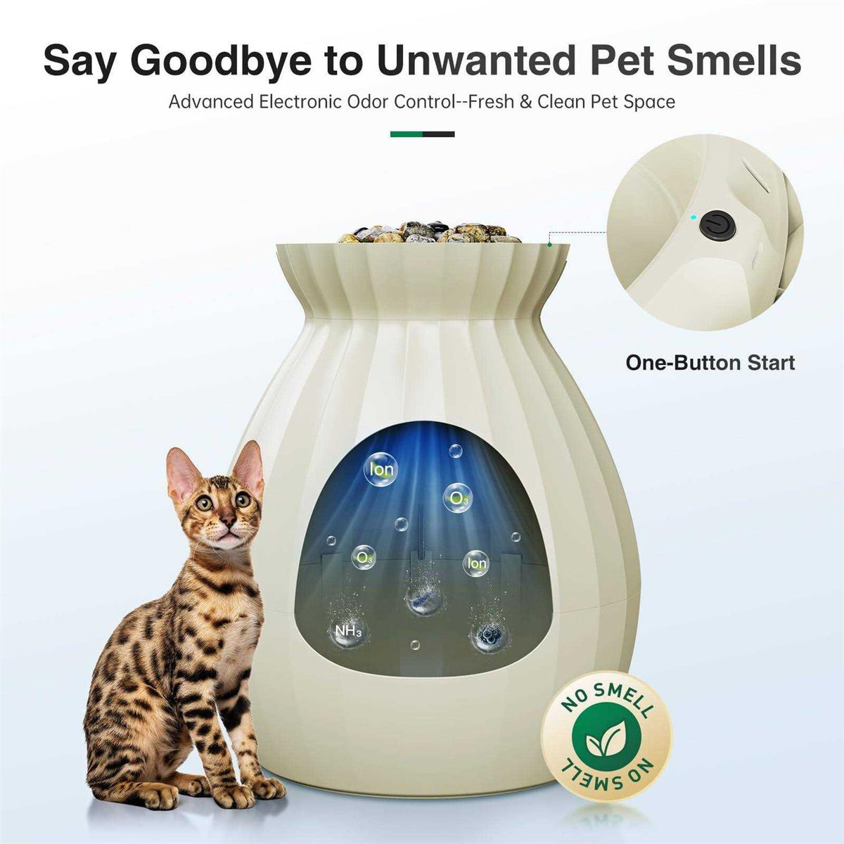 Hidden Smart Odor Removal Litter Box D299