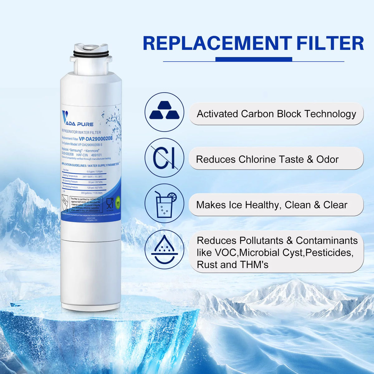 Water Filter Replacement Pack of 3 Z365