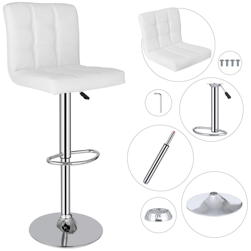 Set of Two Height Adjustable Armless Swivel Bar Stools Y802236