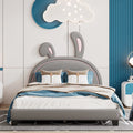 Full PU Leather Upholstered Platform Bed with Wood Frame U96369