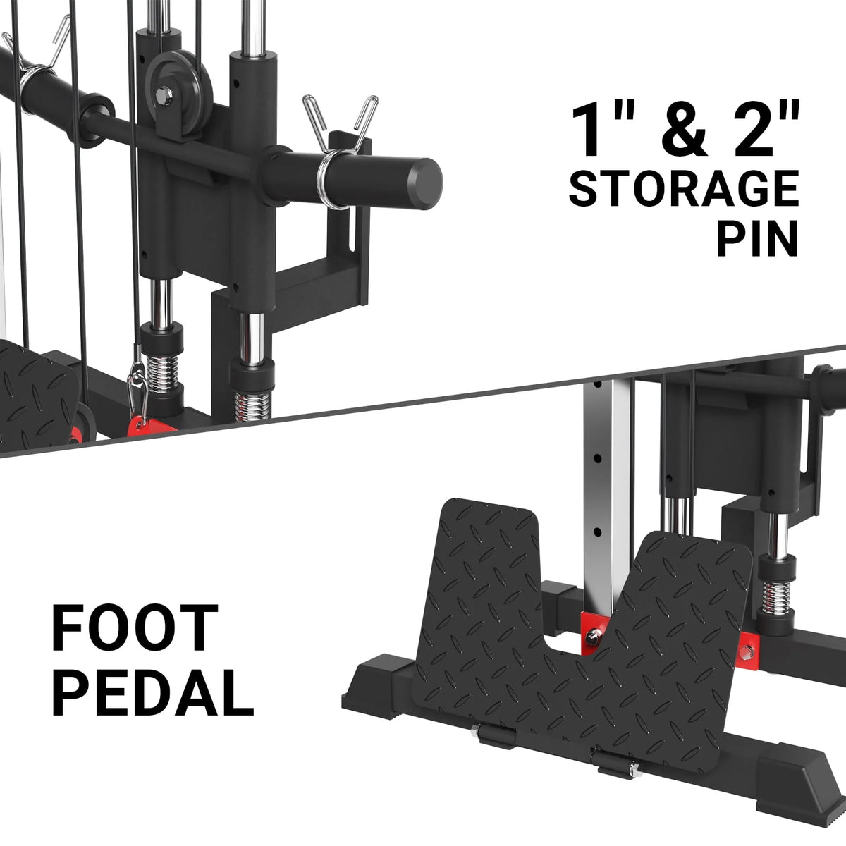 Wall Mount Cable Crossover Machine with 18 Positions Dual Pulley System I26163