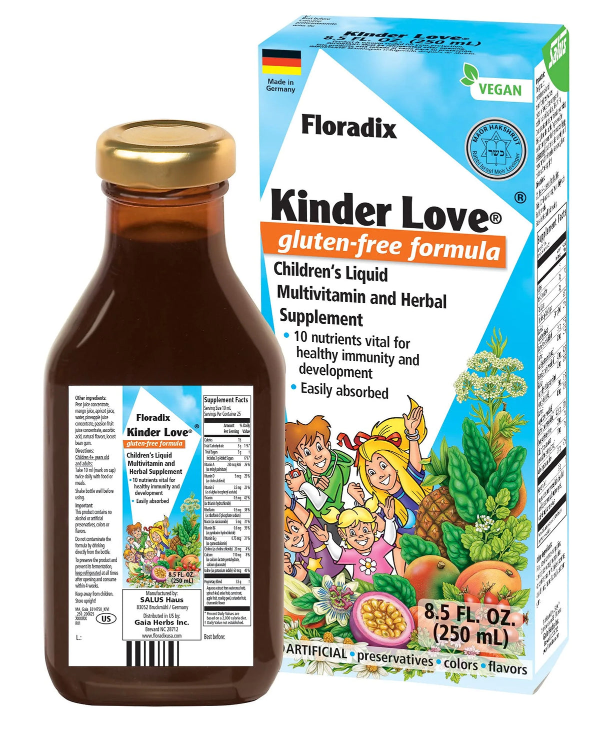 Vegan Gluten-Free Children's Liquid Multivitamin 8.5 Fl Oz K2973