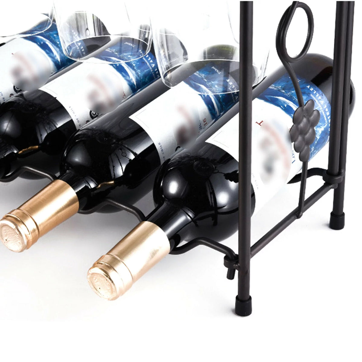 2-Tier 8 Bottles Stackable Wine Rack Y834