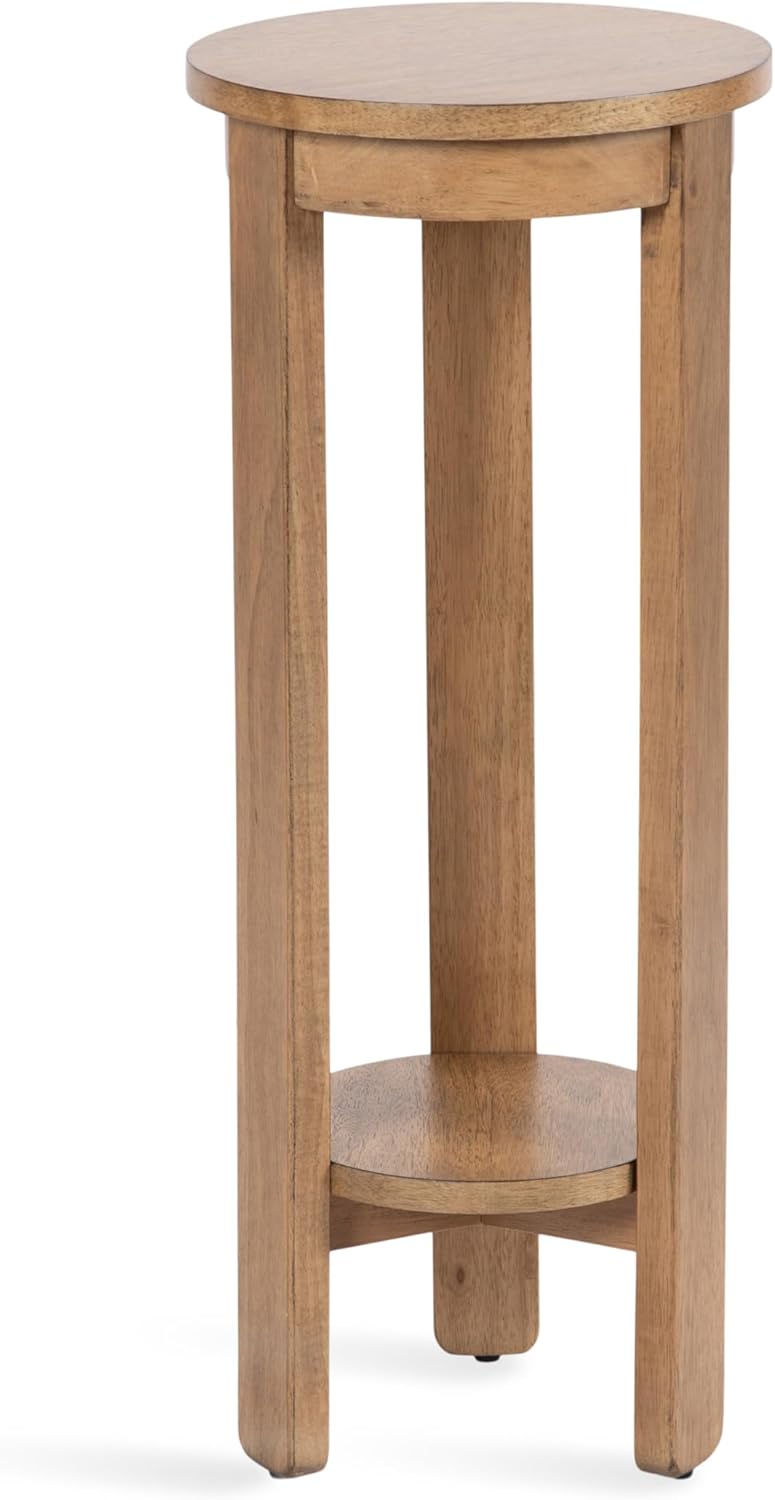 Natural Two-Tier Circle Plant Stand Z8002