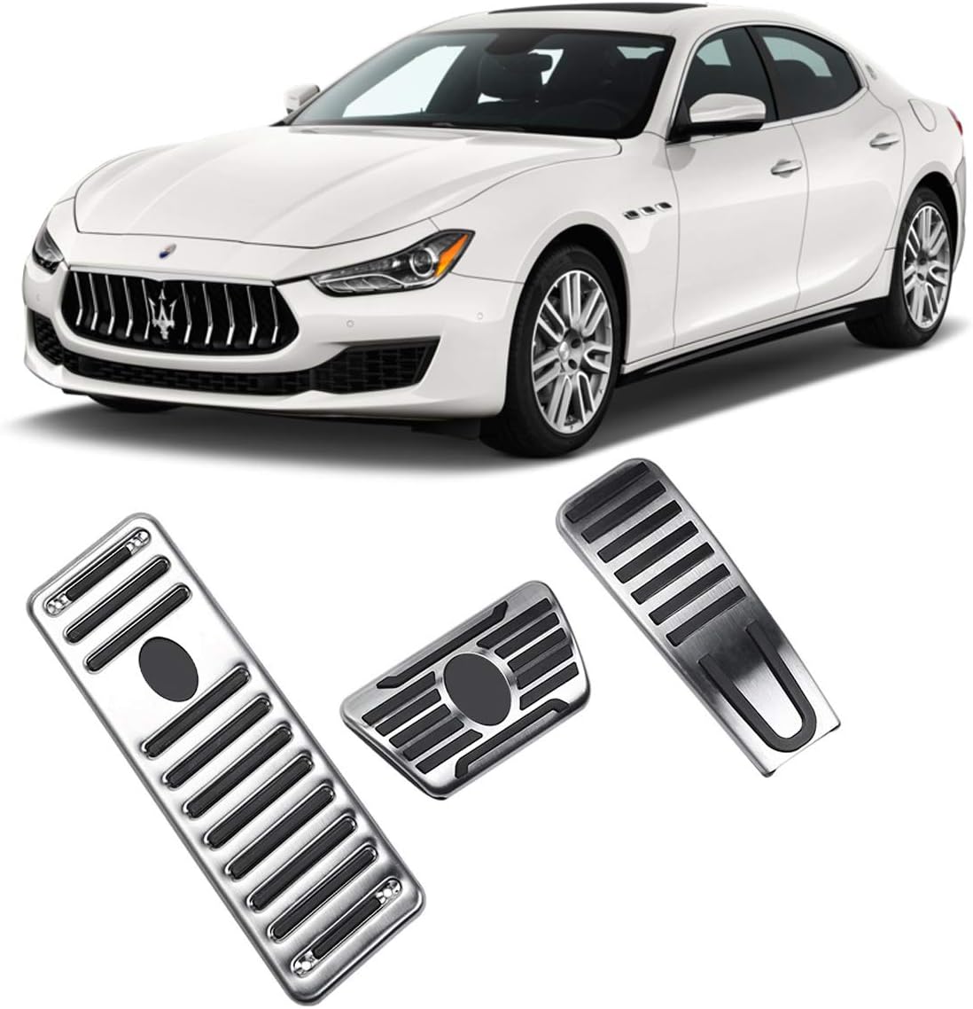 Aluminum Alloy Anti-Slip Pedal Cover 3PCS Q25429