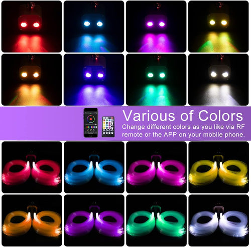 20W Dual-Head Fiber Optic Light with Music Activated RGBW Control S81245