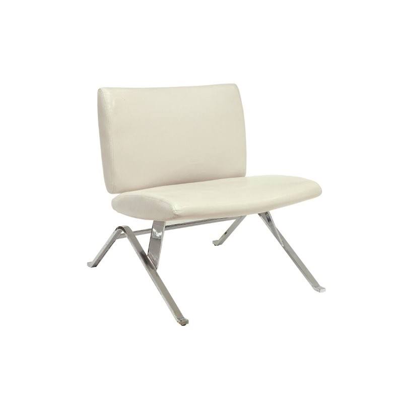 White Contemporary Wood Accent Chair W66991