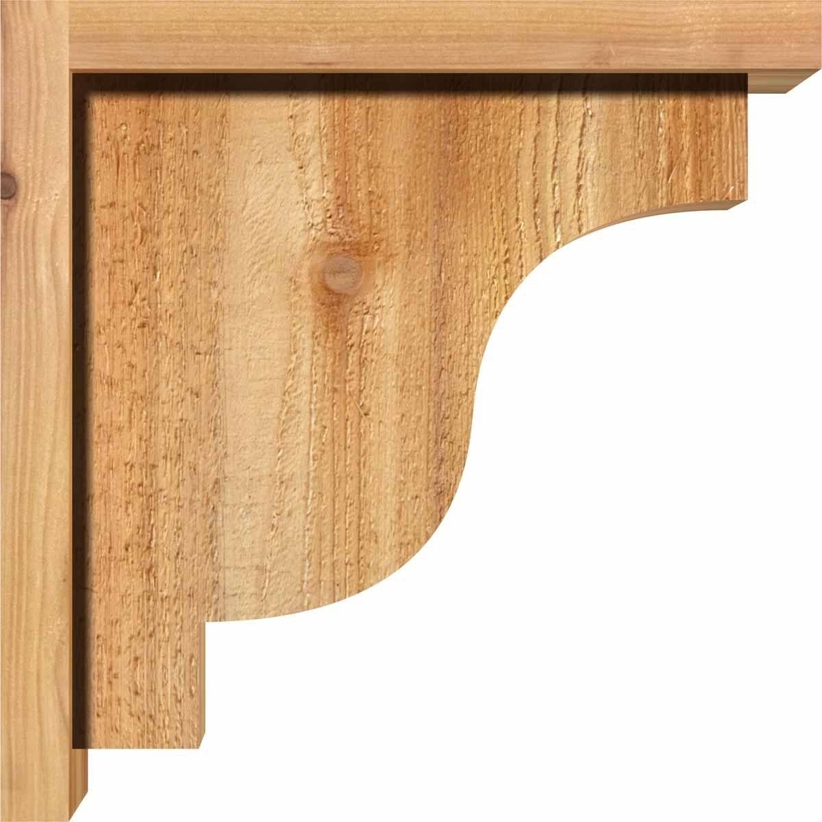 Rough Sawn Corbel with Backplate, Western Red Cedar B90761