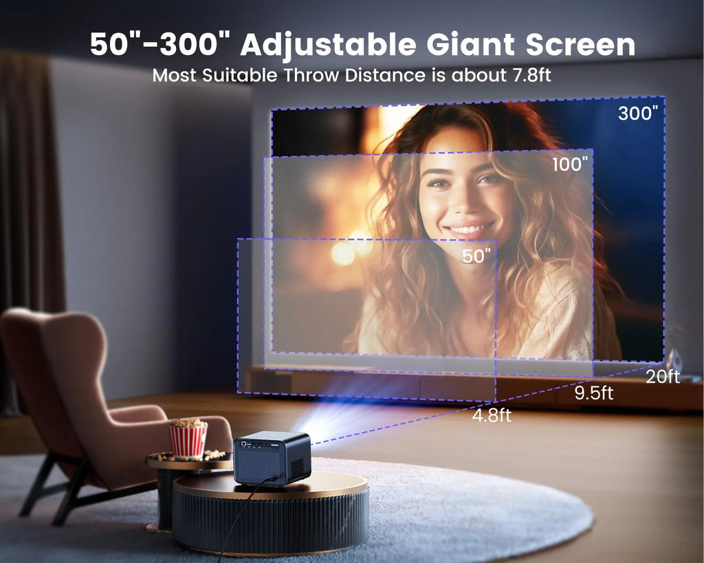 4K Wifi Bluetooth Projector with Auto Focus/Keystone X45127