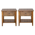 Oak Square End Table Set H32350