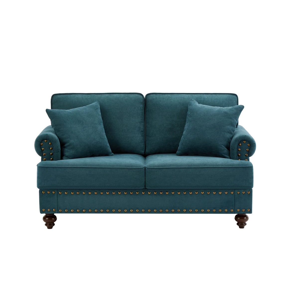 Lake Green Chenille Upholstered Sofa S2882